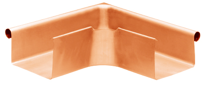 Colt exterior jgheab dreptunghiular din cupru